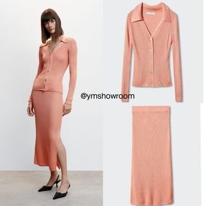 MANGO Viscose Cardigan/skirt